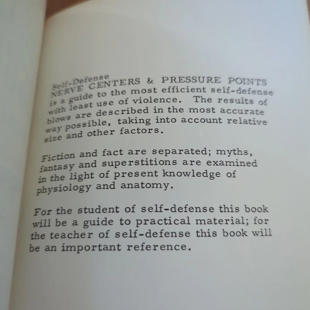 SELF-DEFENSE; NERVE CENTERS‎ By Bruce Tegner First Edition 1968